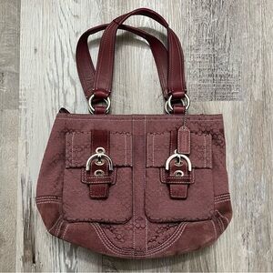 Vintage Coach Purse SoHo Burgundy Shoulder Bag Y2K